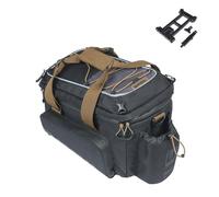 Basil Miles - Borsa per portapacchi XL Pro MIK - 9 - 36 L - Impermeabile - con sistema MIK richiudibile - ideale per lunghe escursioni - Scharz/Braun