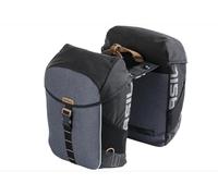 Basil Miles Double Bag MIK, 34L, blu/marrone, impermeabile, con sistema MIK bloccabile, perfetto per escursioni in bicicletta e pendolarismo