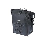 Basil Navigator Waterproof M MIK Studs - 14L, nero, impermeabile, con sistema MIK Studs, ideale per pendolari e attività all'aperto