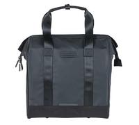 Basil Shopper MIK Hooks - 23L - Tarpaulin - Scomparto principale con scomparto imbottito per laptop - Stabile e resistente alla pioggia - Manici confortevoli - Riflettente - Nero