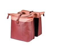 Basil Vive - Borsa doppia per bicicletta, impermeabile, 28-35 l, riflettente, in materiale riciclato, 30 x 14 x 38 cm, colore: Rosso/Nero