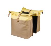 Basil Vive - Doppia borsa per bicicletta, 28-35 l, con piastra adattatore MIK, impermeabile, riflettente, in materiale riciclato, 30 x 14 x 38 cm, colore: Giallo