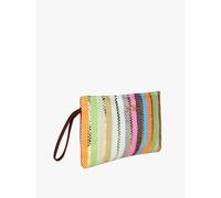 Basile Pochette a bustina in paglia multicolore