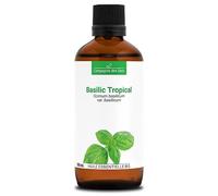 BASILIC TROPICAL BIO - 100mL - Huile Essentielle de Qualité Premium - 100% Pure, Naturelle, Intégrale et Chémotypée