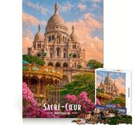Basilica del Sacro Cuore, Montmartre, Parigi Puzzle Difficile per Adulti 1000 Pezzi Giocattolo Intellettuale Momento Cozy Taglio Di qualità (50x75cm)
