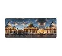 Basilica di San Pietro Extra Large Tastiera e Mouse Pad (30,5 x 80 cm), Adatto per computer, console di gioco, ecc., Adatto sia per ufficio che per studio, migliorando l'efficienza e il comfort!