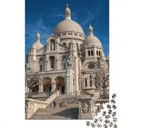 Basilica Sacré-Cœur Parigi Puzzle 1000 Pezzi Cartone Spesso Per Anziani Allenamento Cognitivo Miglioramento Memoria, Tempo Libero, Regalo Nonni 52x38cm/1000pcs
