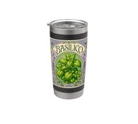 Basilico Art Nouveau Basilico Erbe Piante Chef Cucina Bicchiere termico in acciaio inox doppia parete