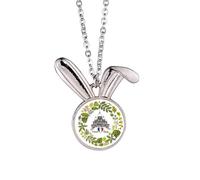 Basilique Paris France - Collana con ciondolo a forma di coniglietto con illustrazione, idea regalo