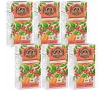 BASILUR Fruit Infusions Tè decaffeinato alla frutta con aroma di lampone e limone 25x2g (x6)