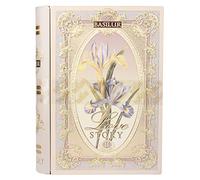 Basilur Pure Ceylon Black and Green leaf tea with amaranth, almond, rose "Love Story Volume #2" in metal caddy, 100 gr