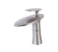 Basin Mixer Taps Waterfall Faucet Toilet Bathroom Cabinet Washbasin Above Counter Basin Full Copper Single Hole Basin Cold and Hot Water Faucet Black, White + Gold High