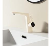 Basin per bacino da bagno rubinetti a un foro manico singolo e freddo in ottone freddo mixer battito 1 foro grigio LWX