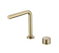 Basin Sink Faucet Deck Mounted Hot Cold Water Mixer Matte Black Chrome Lavatory Sink Tap Crane For Kitchen Bathroom Basin Taps(Brushed gold)