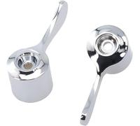 Basin Sink Tap Reviver Kit, 1/4 Turn Chrome on Solid Brass Lever Heads for Bathroom Basin Taps, Deck Mounted Faucet Upgrade Lever Style