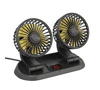 basisago Ventilatore da auto da 12 V 24 V - Ventola di raffreddamento girevole a 360 gradi | 3 forti ventole da tavolo per cruscotto auto, camion, furgoni, SUV, camper