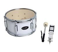 BASIX F893110 Tamburo Marching con Battente e Tracolla 14" x 10", Bianco - NUOVO