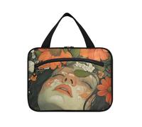 Bask Sun Flowers Illustrazione Appeso Viaggio articoli da toeletta Borsa con gancio, Designer Essenziale Trucco Borse per Viaggio Must Toilet bolso para maquillaje L
