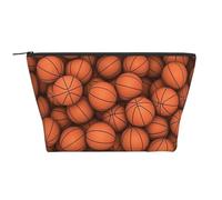 Basket arancione, Borsa da toilette Borsa per trucco Borsa per cosmetici Borsa da toilette da viaggio portatile