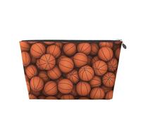 Basket arancione, Borsa da toilette Borsa per trucco Borsa per cosmetici Borsa da toilette da viaggio portatile