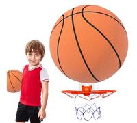 Basket-ball intérieur silencieux | Ballon de basket en mousse souple | Idéal pour jouer en intérieur sans bruit, léger, facile à saisir, parfait pour enfant et adultes pour des activités ludiques à l
