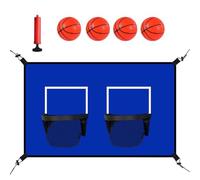 Basket Basketball Trampolino - Trampolino con palla e pompa, anello da basket per trampolino basket - | Elenco degli sport all'aria aperta che assorbe gli urti per allenamento Trainamie