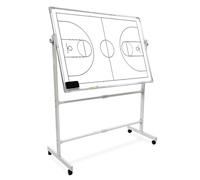 Basket Board per Insegnare e Formazione, Lavagna Cancellabile a Secco per Allenatori di Basket, con Supporto Mobile, Utilizzabile su Entrambi i Lati, per l'allenamento