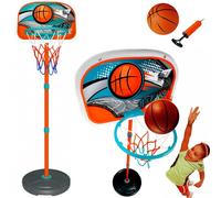 Basket Canestro Piantana Giocattolo Bambini Regolabile con Pallone e Gonfiatore
