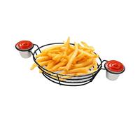 Basket Di Patatine - Basket Per Fast Food | Cesti Per La Cena Del Titolare Delle Patatine Francese, Vassoio Per Servizio Di Servizio Riutilizzabile Per Nacho Popcorn Snack Panino Snack Hamburger Barbe