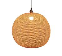 Basket Domed Creative Hanging Lamp Bamboo Art Ceiling Light Chandelier Classic Height Adjustable Pendant Light Wicker Corridor Ceiling Lighting Fixture for Restaurant Bar Bedroom Bedside