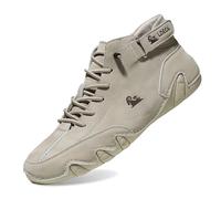 Basket Elevato Uomo Running Scarpe da Trekking Uomo in Pelle Stivaletti Impermeabile Scarpe da Ginnastica e Sport Marche Sneakers Scarpe da Lavoro Sicurezza Calzature Ortopediche Baschetti, 01 beige