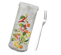 Basket Griglier - BBQ Basket | Cestini per grigi di verdure | Cestini alla griglia in acciaio inossidabile | Rack griglie a cilindri a rete filo | Rack per verdure rotonde esterne | Porta da campeggio