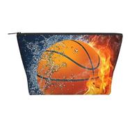 Basket In Acqua E Fuoco, Borsa da toilette Borsa per trucco Borsa per cosmetici Borsa da toilette da viaggio portatile