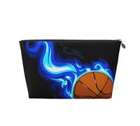 Basket in fiamme, Borsa da toilette Borsa per trucco Borsa per cosmetici Borsa da toilette da viaggio portatile