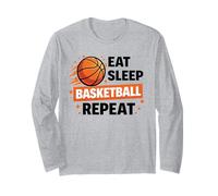 Basket Mangia Dormire Grind Ripeti Cerchi Mentalità Maglia a Manica