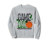 Basket Mom Game Day Tipoff Stagione Verde e Nero Felpa