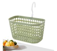 Basket muro | Presentazione di organizzatore a sospensione di scarico traspirante con gancio di rotazione a 360 gradi, cesti di frutta design a cavo, strumento di stoccaggio del bagno per la casa per