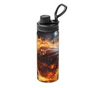 Basket on Fire e Water Flame Splashing 510,3 g thermos sportivo in acciaio inox, adatto per uomini e donne, efficiente conservazione del calore, facile da trasportare