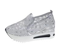 Basket Ortopedico Donna Tennis Donna Confortevole Basket Donne Basket Donne Sport Tempo Libero Confortevole Scarpe Ortopediche Comfort Corsa Scarpe Da Tennis Multisport Scarpe Da Ginnastica, Argento 6