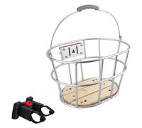 Basket Quick Release Sunlite Woody In Alluminio/Legno 15x11x9 Grigio/Brackets