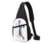 Basket Ragazza Modello Casual Una Spalla Cross Body Borsa Petto Portafoglio Telefono Borsa Da Uomo Cross Body Bag Viaggio Walking Marsupio, Nero , Taglia unica