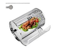 Basket Roll Up Wire Mesh - Stainless Steel Nesting Basket | Sturdy Versatile Chicken Wing Rolling Grill Cage Heavy Duty Grill Accessori per barbecue all'aperto, campeggio, barbecue a carbone