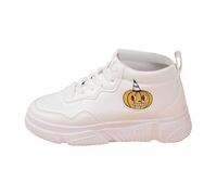Basket Running Donna Halloween Grande Dimensione con Stampa Zucca Sneakers Tempo Libero con Lacci Basket Rialzo Donna Moda Scarpa Sportiva Antiscivolo per Attività All'aperto, Bianco 2, 38 EU