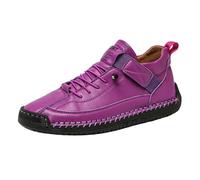 Basket Running Donna Pelle con Allacciatura sulla parte superiore Zampa Laterale Sneakers e Scarpe Sportive Donna Moda Punta Rotonda Mocassini Cuciture Visibili Suola spessa Morbida per Città