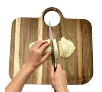 Basket Shaped Wooden Cutting Board - Bag Design Decorative Platter, Non Slip Kitchen Meat Vegetable Chopper | Cheese Charcuterie Serving Tray, Large Countertop Prep for Home Use