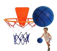 Basket Silenzioso Con Canestro Set - Schiuma PU Morbida | Palla Interno Senza Rumore Rimbalzo Alto Allenamento Casa Senza Suono Attrezzatura Sportiva Indoor Silenziosa Ammortizzante
