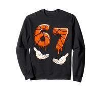 Basket Six Seven Meme Gen Alpha 67 Meme Ragazzi Bambini Giovani Felpa