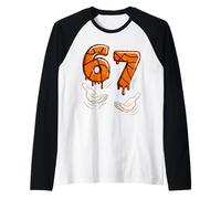 Basket Six Seven Meme Gen Alpha 67 Meme Ragazzi Bambini Giovani Maglia con Maniche Raglan