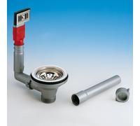 Basket universale lavelli foro Ø 90 TP rettangolare uscita 1''1/2 GAS