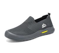 Basket Uomo in Maglia Sneakers Uomo Running Sport Ete Scarpe da Trekking Leggero Scarpe da Ginnastica e Scarpe Sportive Calzature di Sicurezza Calzature Ortopediche Basquette, 01 Grigio Scuro, 44 EU